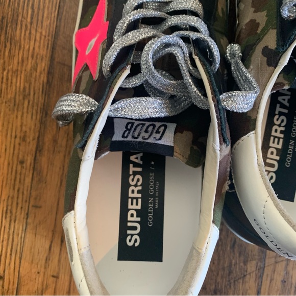 Golden Goose Camouflage Superstar Sneakers Size 39 - Picture 4 of 7